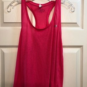 Pink sheer Under Armour tank